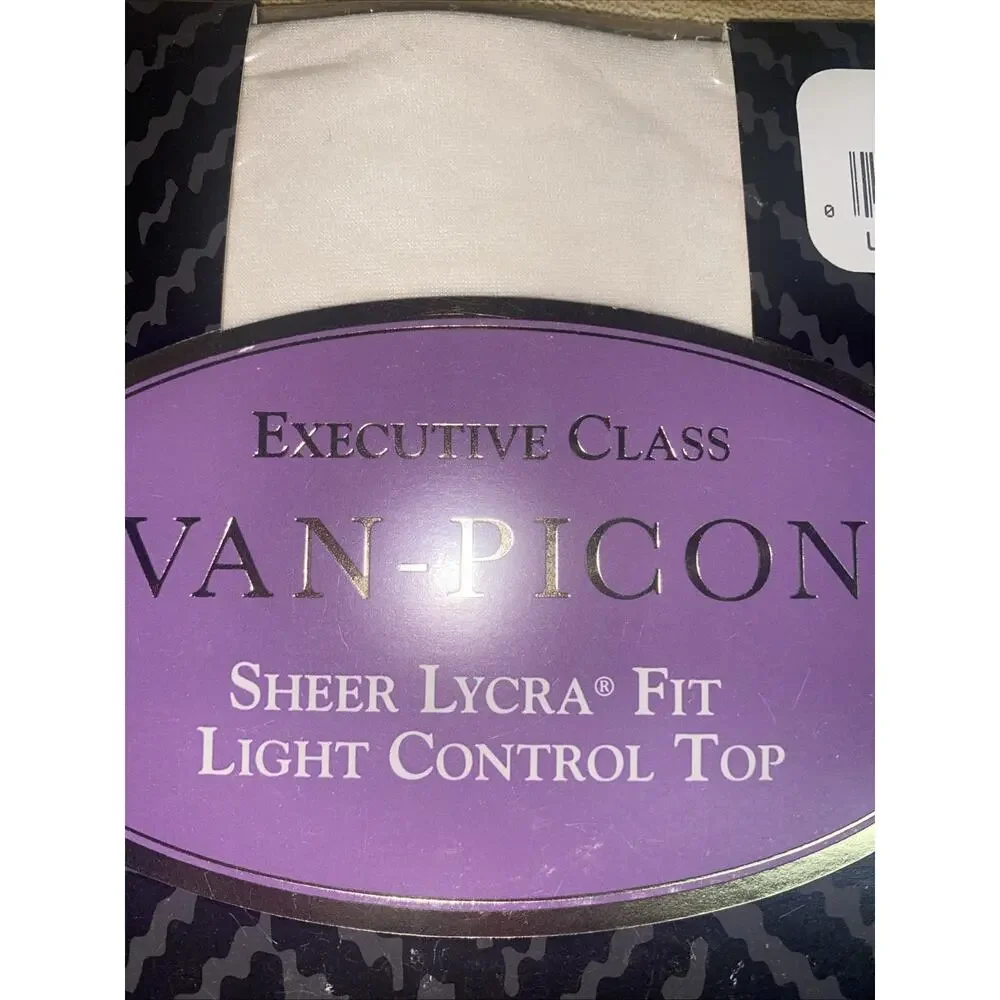 Vtg New Evan Picone Executive Class Pantyhose Sheer Lycra Light Control Top NOS